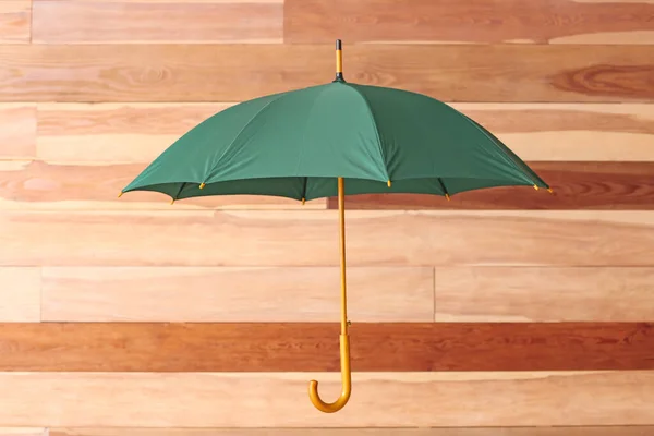 Paraguas Elegante Sobre Fondo Madera — Foto de Stock