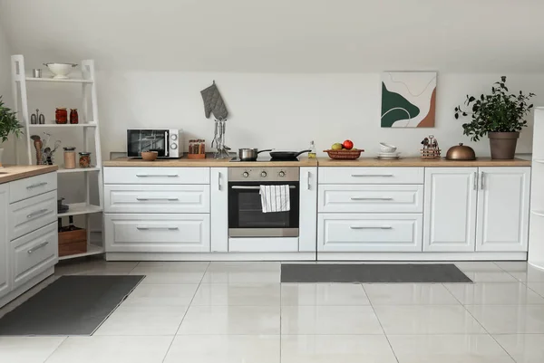 Intérieur Élégant Cuisine Moderne — Photo