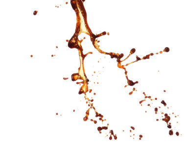 Beyaz arka planda kahve damlası