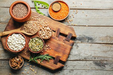 Masada farklı ham baklagiller