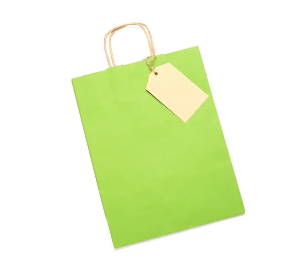 Paper Shopping Bag White Background — Stock Photo, Image