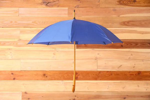 Stylish Umbrella Wooden Background — Stock Photo, Image