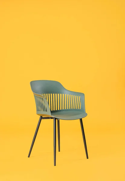 Elegante Silla Sobre Fondo Color — Foto de Stock