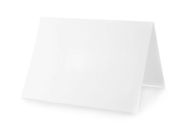 Beyaz arkaplanda boş kart