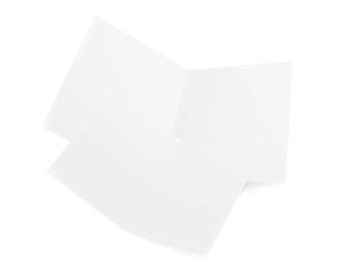 Beyaz arkaplanda boş kartlar