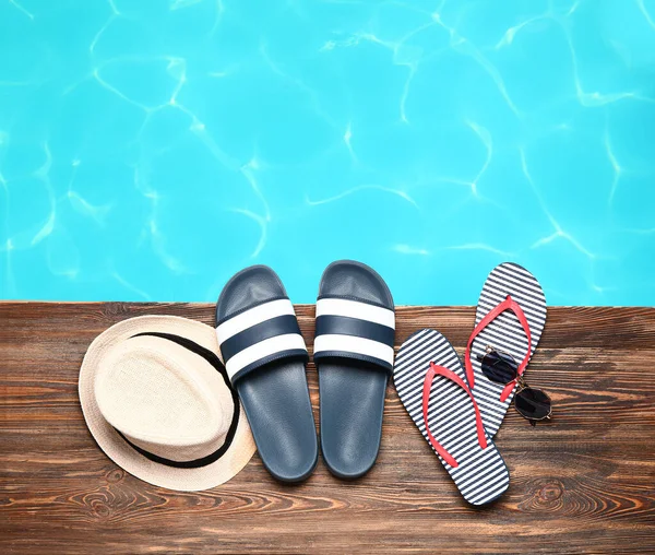 Beach Accessories Edge Swimming Pool — Stock Photo, Image