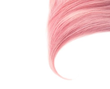 Beyaz arka planda olağandışı kadın peruğu