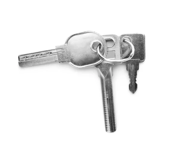 Bunch Keys White Background — Stock Photo, Image