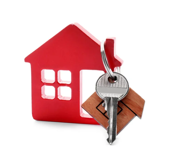 Schlüssel Aus Haus Auf Weißem Hintergrund — Stockfoto