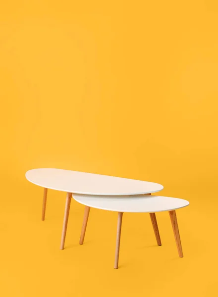 Stylish Tables Color Background — Stock Photo, Image