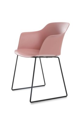 Beyaz arkaplanda şık bir sandalye