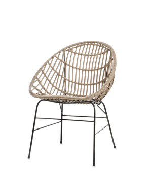 Beyaz arkaplanda şık bir sandalye