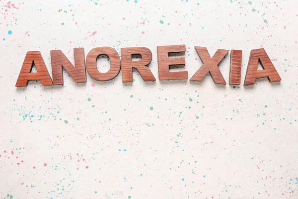 Word Anorexia White Background — Stock Photo, Image