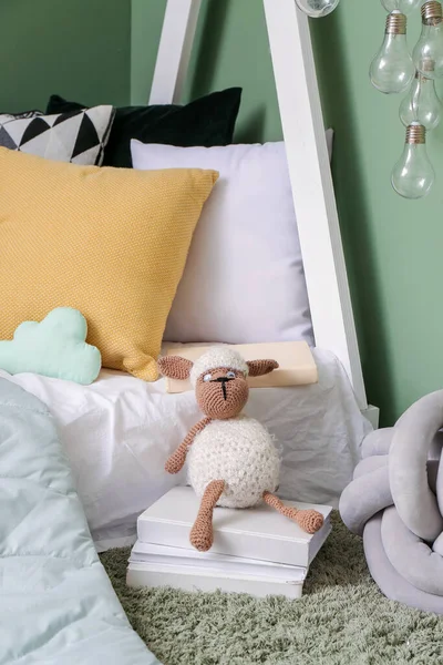 Comfortable Bed Interior Modern Children Room — Stock Photo, Image
