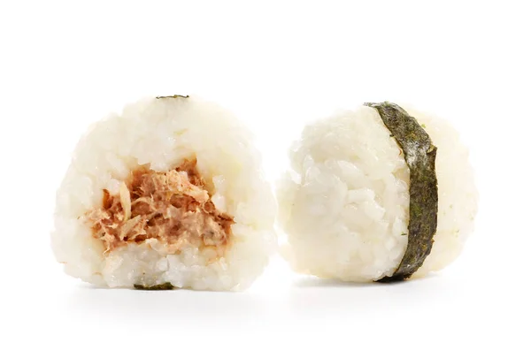 Jepang Tradisional Onigiri Pada Latar Belakang Putih — Stok Foto