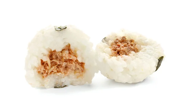 Jepang Tradisional Onigiri Pada Latar Belakang Putih — Stok Foto