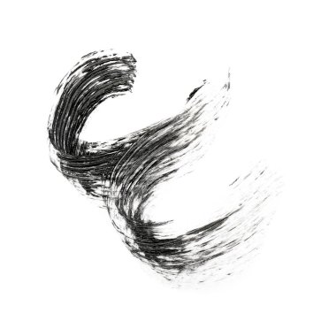 Beyaz arkaplanda rimel örneği