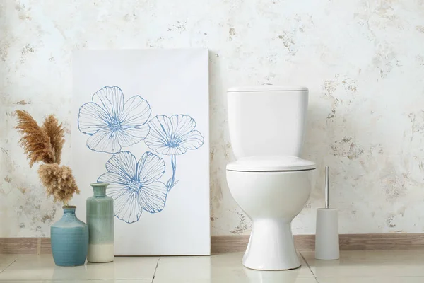 Mangkuk Toilet Modern Dalam Kamar Kecil — Stok Foto