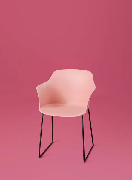 Elegante Silla Sobre Fondo Color — Foto de Stock