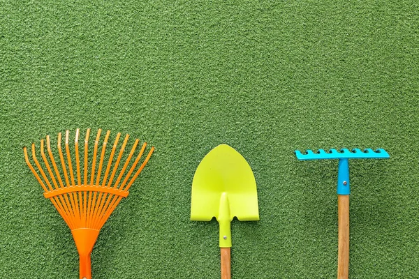 Supplies Gardening Color Background — Stock Photo, Image