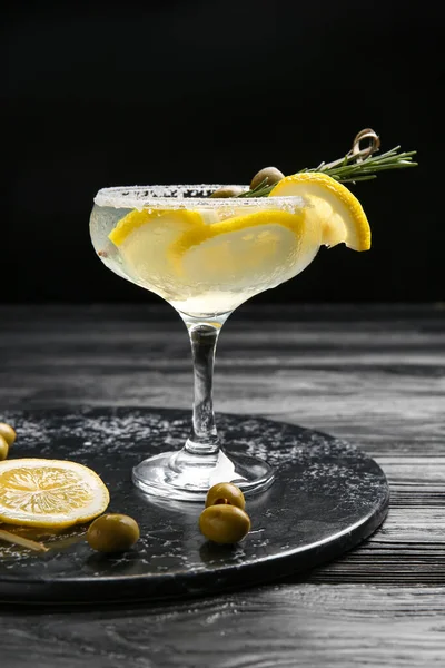 Glas Lekkere Martini Cocktail Tafel — Stockfoto