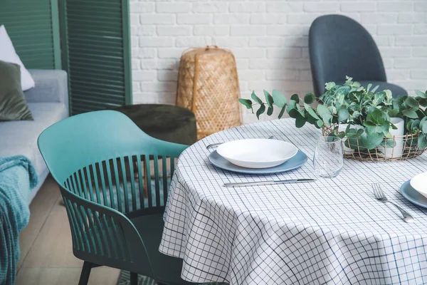 Interior Del Comedor Moderno Elegante — Foto de Stock