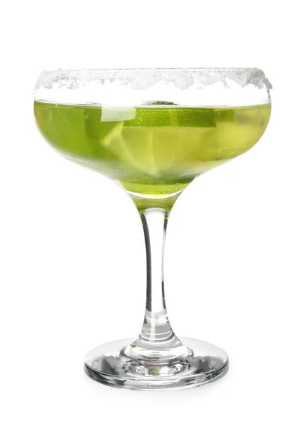 Glass Tasty Martini Cocktail White Background — Stock Photo, Image