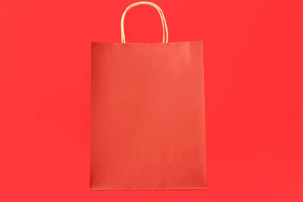 Paper Shopping Bag Color Background — Stock Photo, Image