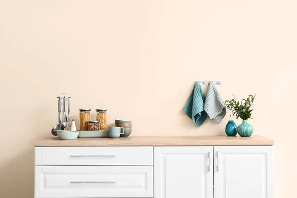 Set Utensils Kitchen Counter — Stock Photo, Image