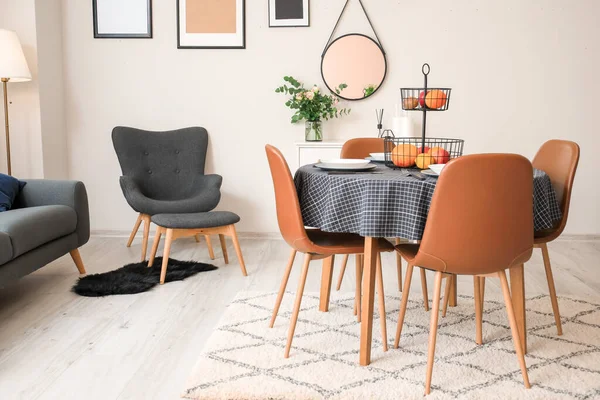 Interior Modern Stylish Dining Room — Stock Photo, Image