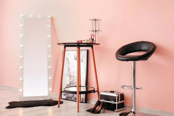 Stylish Interior Modern Makeup Room — Stock Photo, Image