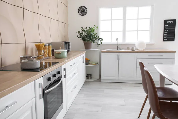 Interieur Van Stijlvolle Moderne Keuken — Stockfoto