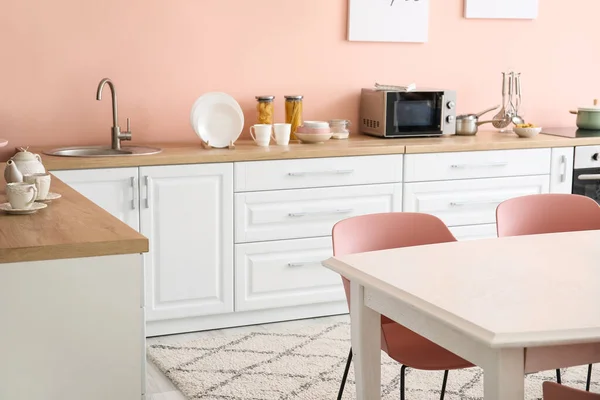 Interior Stylish Modern Kitchen — Stock Photo, Image