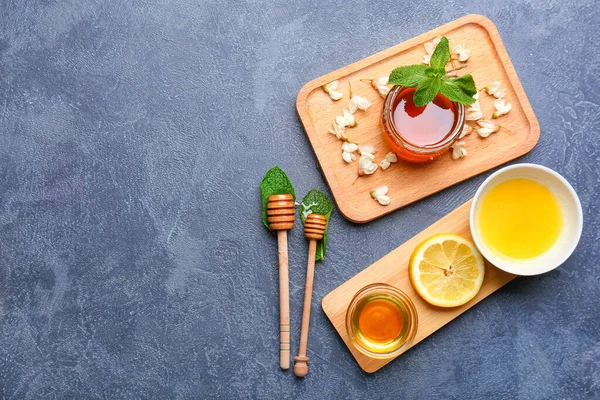 Composition Sweet Honey Table — Stock Photo, Image