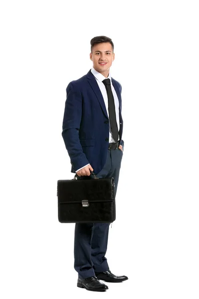 Young Businessman White Background — Stock Photo, Image