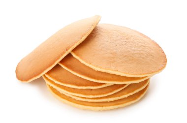 Beyaz arka planda leziz krepler