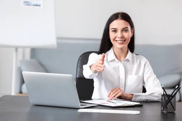 Portrait Businesswoman Office — Stock Photo, Image