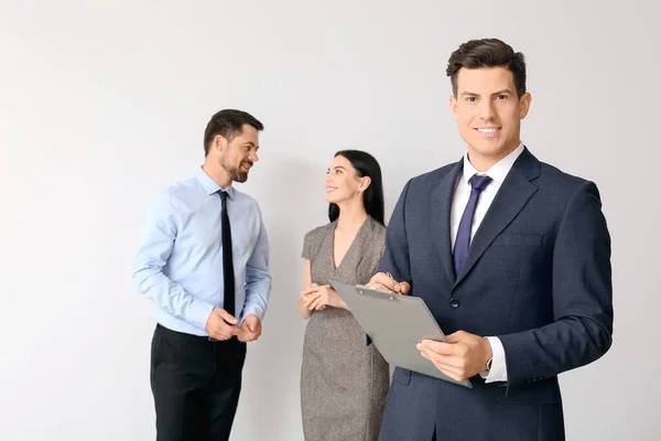 Group Business People Light Background — Stock Photo, Image