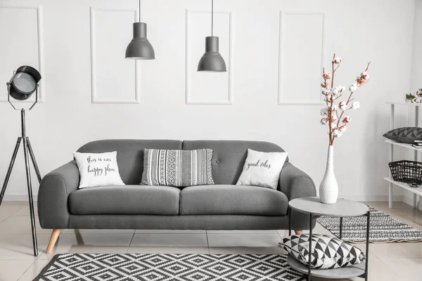 Interior Modern Room Comfortable Sofa — Stock Photo, Image