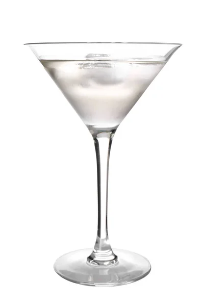 Verre Délicieux Cocktail Martini Sur Fond Blanc — Photo