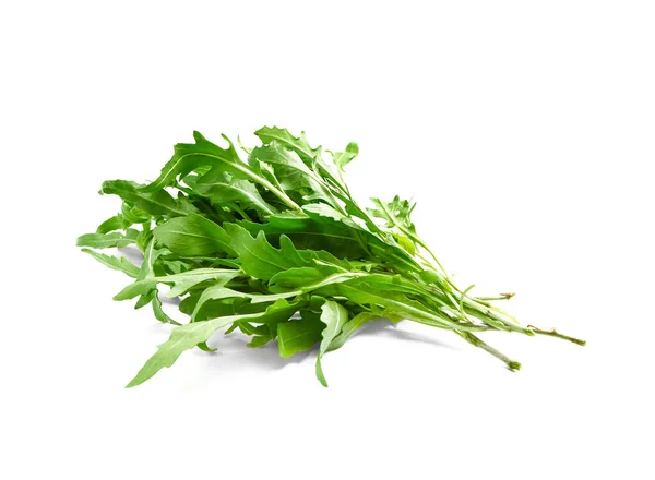 Rucola Fresca Sfondo Bianco — Foto Stock