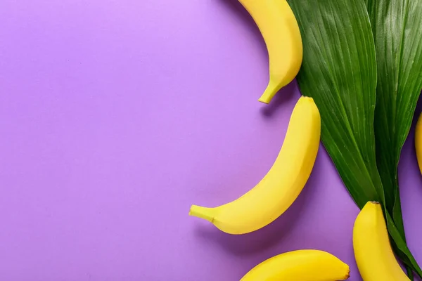 Ripe Bananas Color Background — Stock Photo, Image