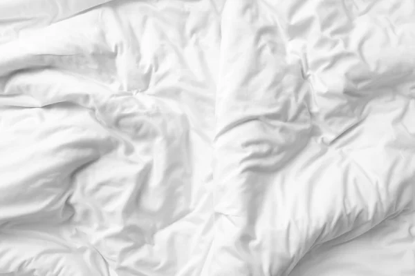 Clean Sheet Bed Top View — Stock Photo, Image