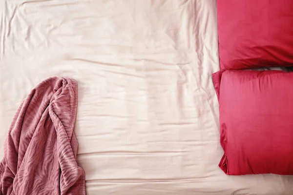 Big Comfortable Bed Room Top View — Stock Photo, Image