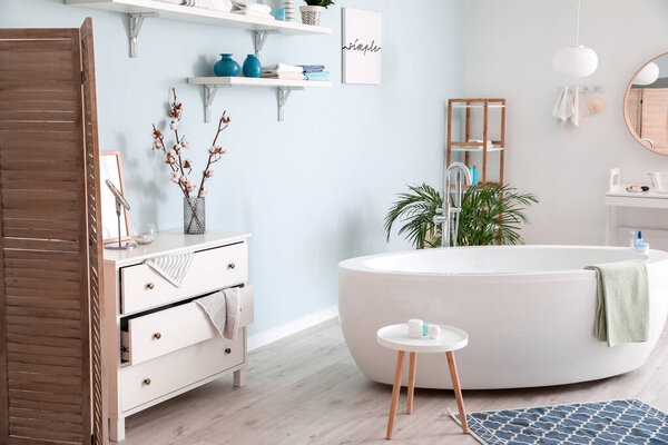 Stylish interior of modern bathroom