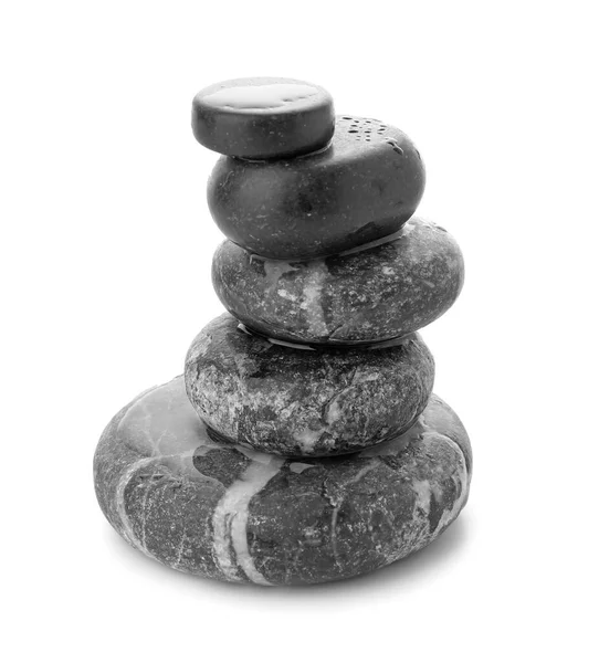 Spa Stones White Background — Stock Photo, Image