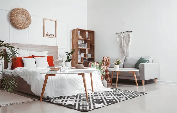 Interior Bergaya Dari Kamar Tidur Modern — Stok Foto