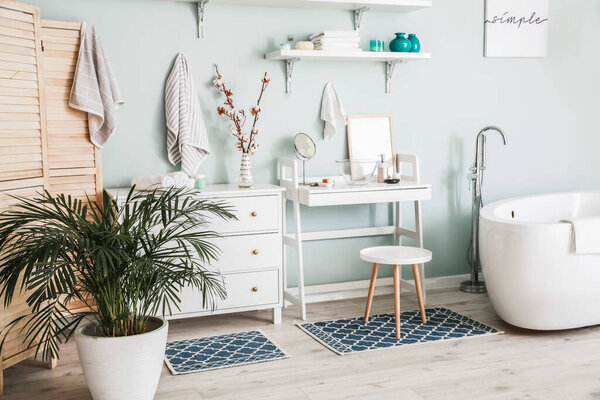 Stylish interior of modern bathroom