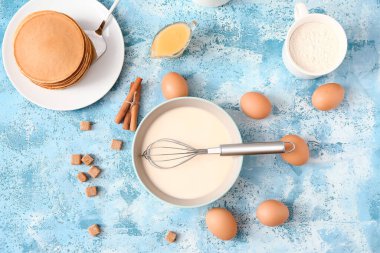 Renk arkaplanı içerikli lezzetli gözlemeler