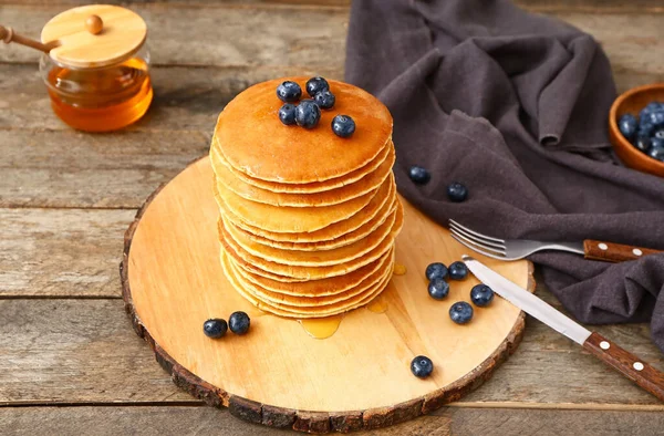 Sweet Pancakes Berries Table — Stock Photo, Image